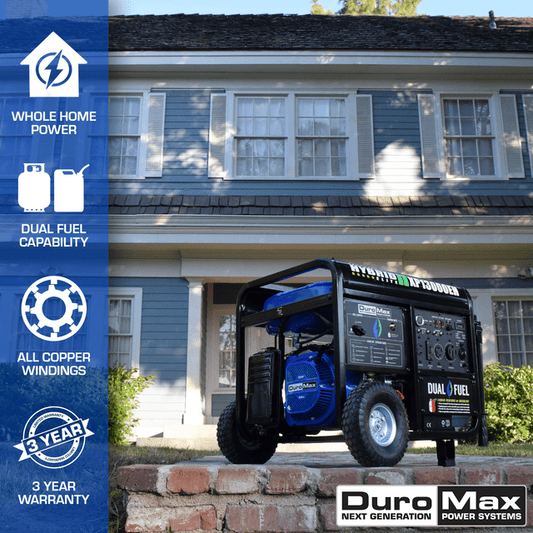 DuroMax 13,000 Watt Portable Dual Fuel Gas Propane Generator - XP13000EH