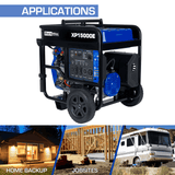 DuroMax 15,000 Watt Portable Gas Powered Generator - XP15000E