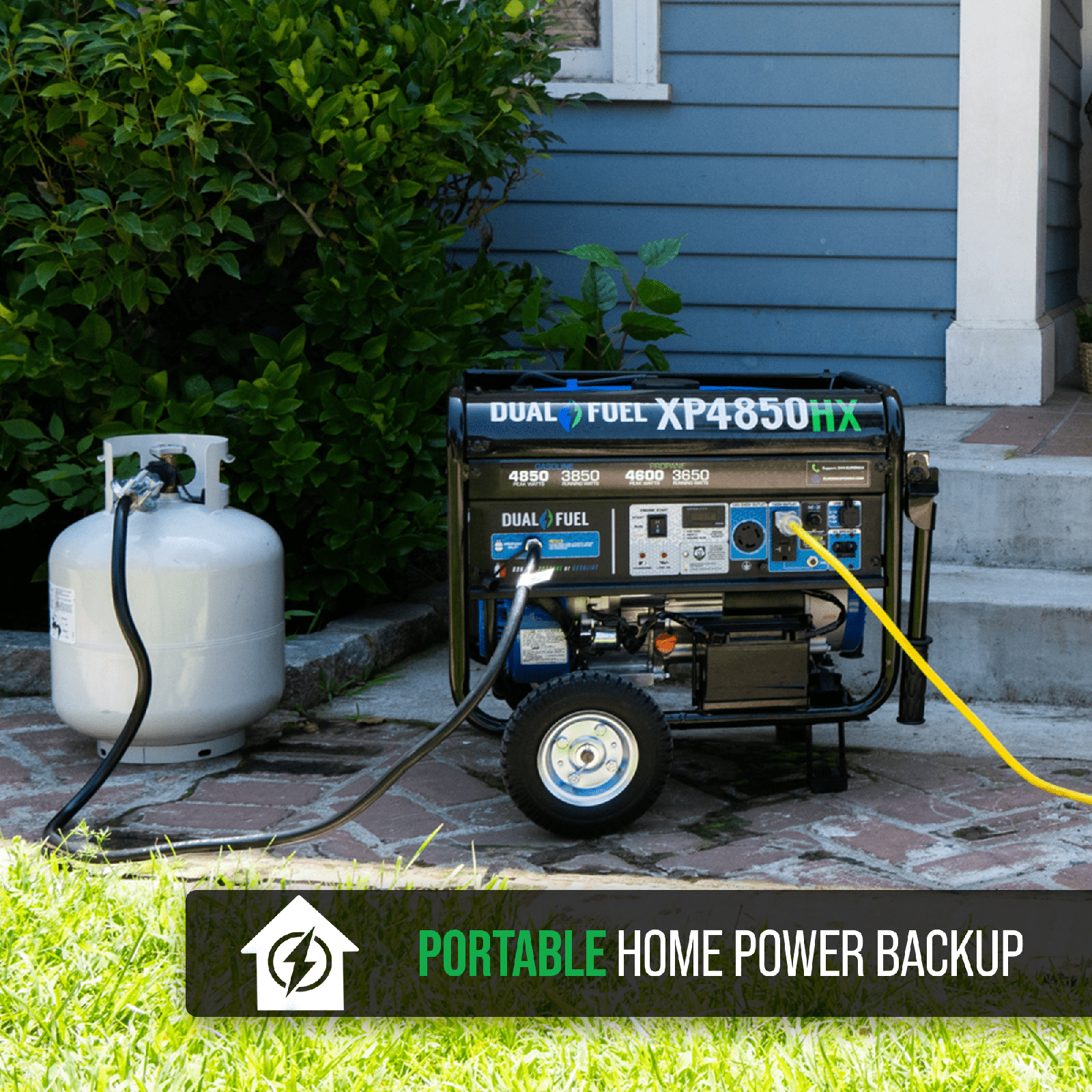 DuroMax 4,850 Watt Portable Dual Fuel Gas Propane CO Alert Generator - XP4850HX