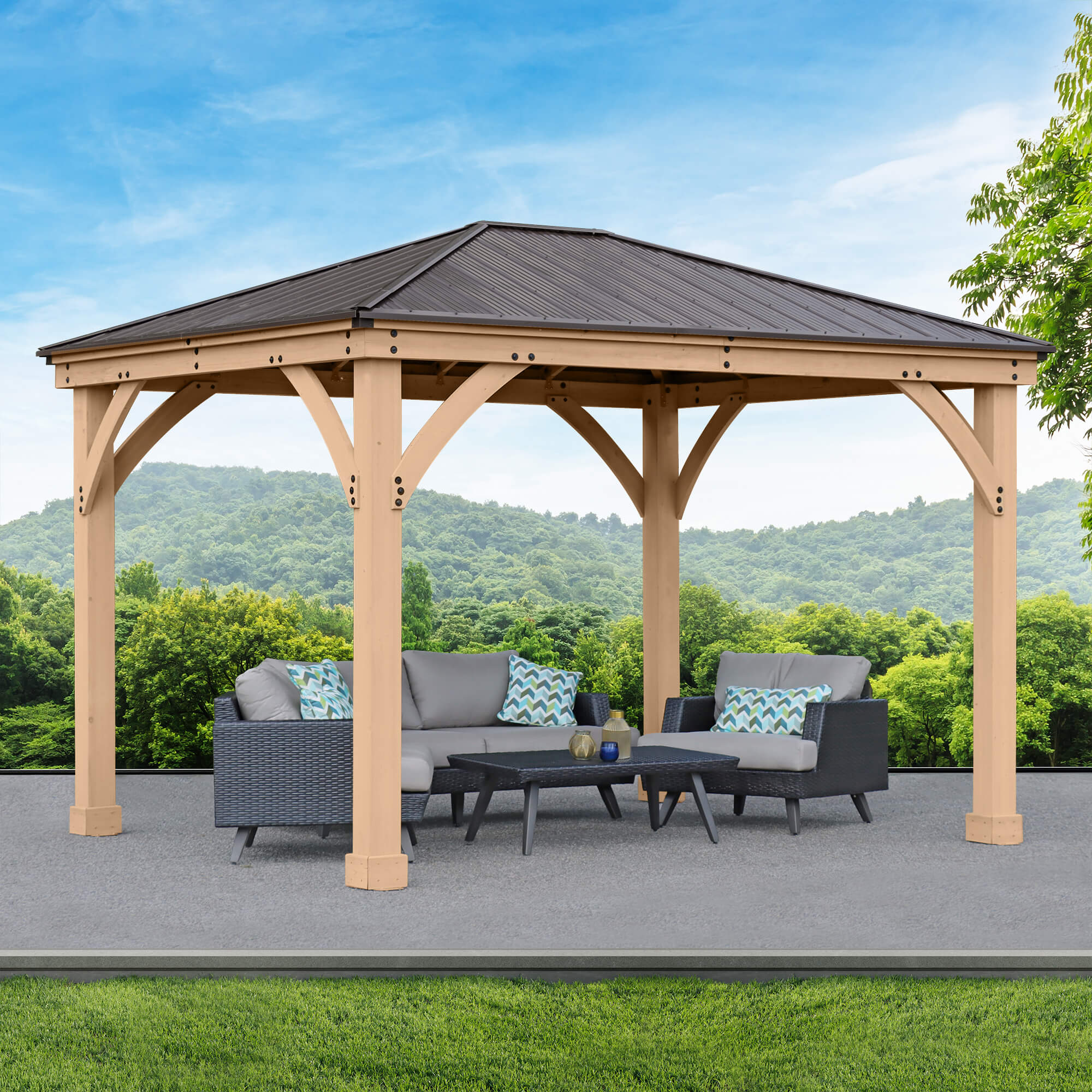 Yardistry 10 x 12 Meridian Gazebo YM11824COM