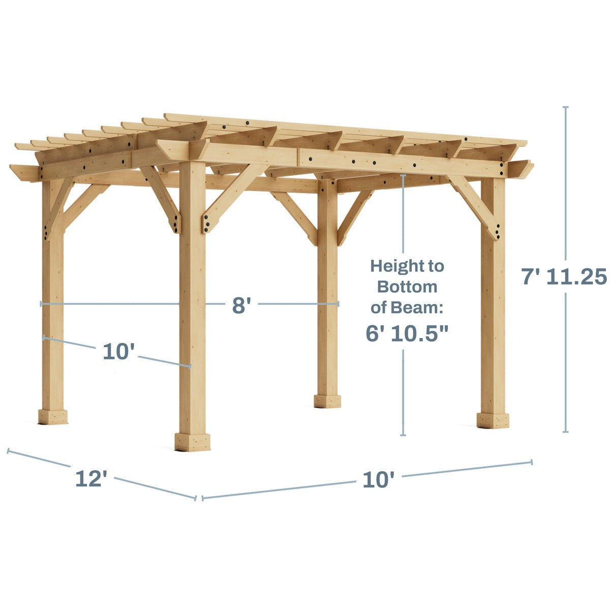 Yardistry 10 x 12 Meridian Pergola YM11921COM