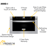 ZLINE Appliance Package - 48 in. Dual Fuel Range, Range Hood, Microwave Drawer, 3 Rack Dishwasher, Refrigerator, 5KPR-RARH48-MWDWV