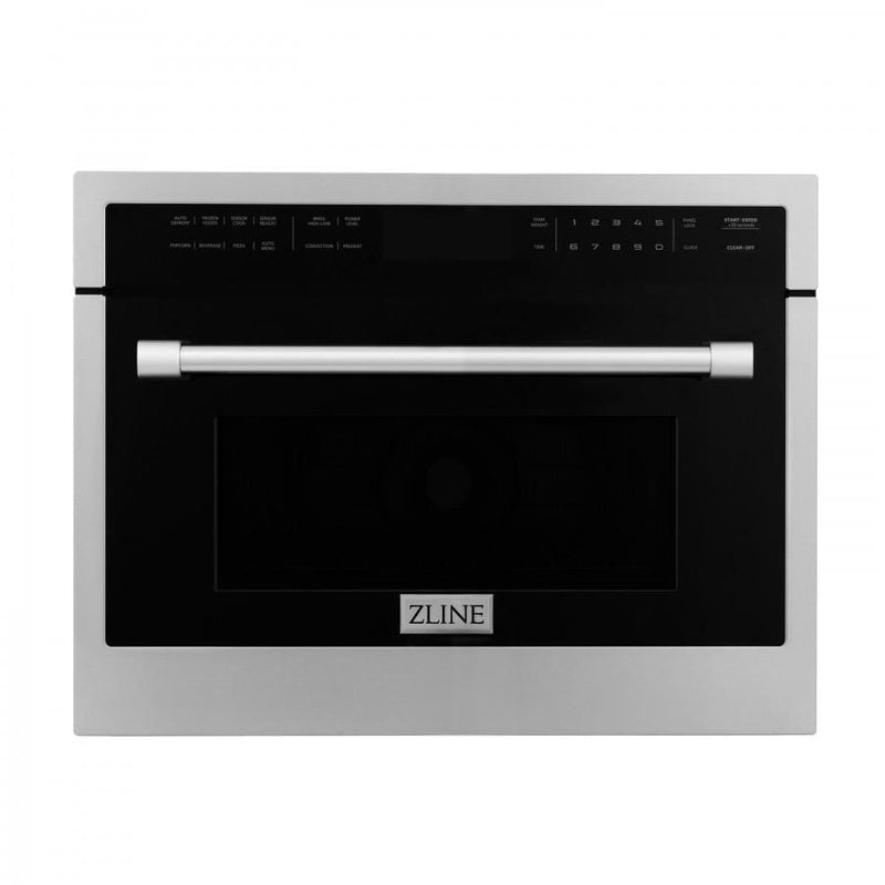 ZLINE Appliance Package - 36 in. Dual Fuel Range, Range Hood, Microwave Oven, Dishwasher, 4KP-RARH36-MODWV