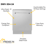 ZLINE Appliance Package - 48 in. Dual Fuel Range, Range Hood, Microwave Drawer, 3 Rack Dishwasher, Refrigerator, 5KPR-RARH48-MWDWV