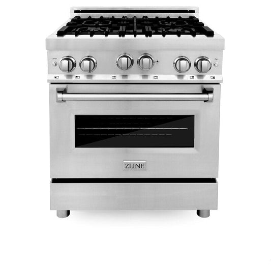 ZLINE Appliance Package - 30 in. Gas Range and 30 in. Range Hood, 2KP-RGRH30