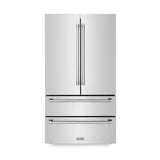 ZLINE Appliance Package - 48 in. Dual Fuel Range, Range Hood, Microwave Drawer, 3 Rack Dishwasher, Refrigerator, 5KPR-RARH48-MWDWV