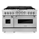 ZLINE 48 Inch 6.0 cu. ft. Range with Gas Cooktop and Gas Oven in Stainless Steel, RG48