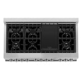 ZLINE 48 in. Appliance Package Dual Fuel Range, Range Hood, Microwave Drawer, Dishwasher, 4KP-RARH48-MWDW