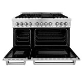 ZLINE Appliance Package - 48 in. Dual Fuel Range, Range Hood, Microwave Drawer, 3KP-RARH48-MW