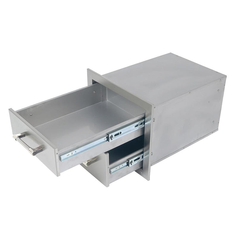 Alfresco 17" Two Tier stainless steel Storage Drawers - AXE-2DR-SC