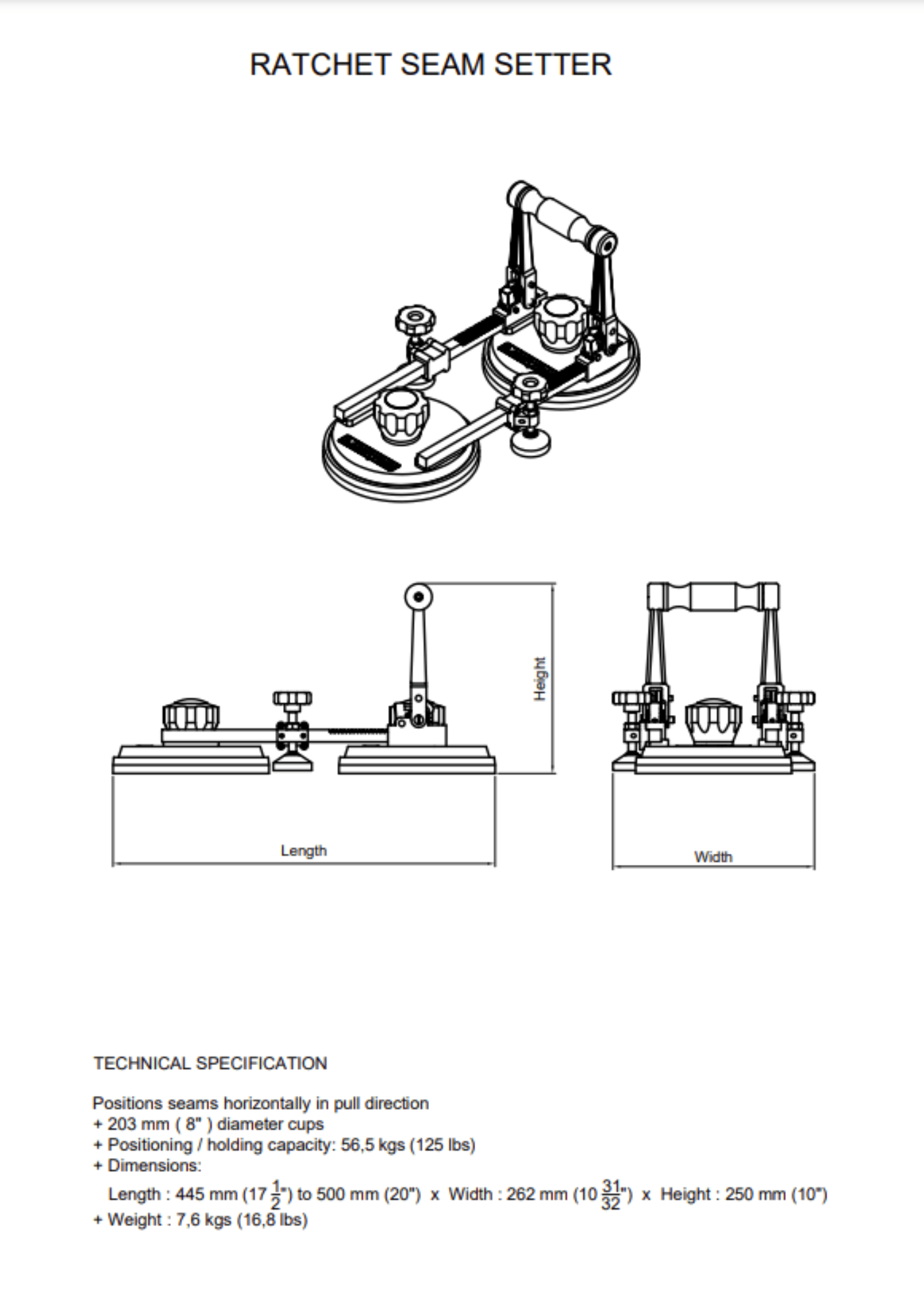 Aardwolf Ratchet Seam Setter - CTTRSS1