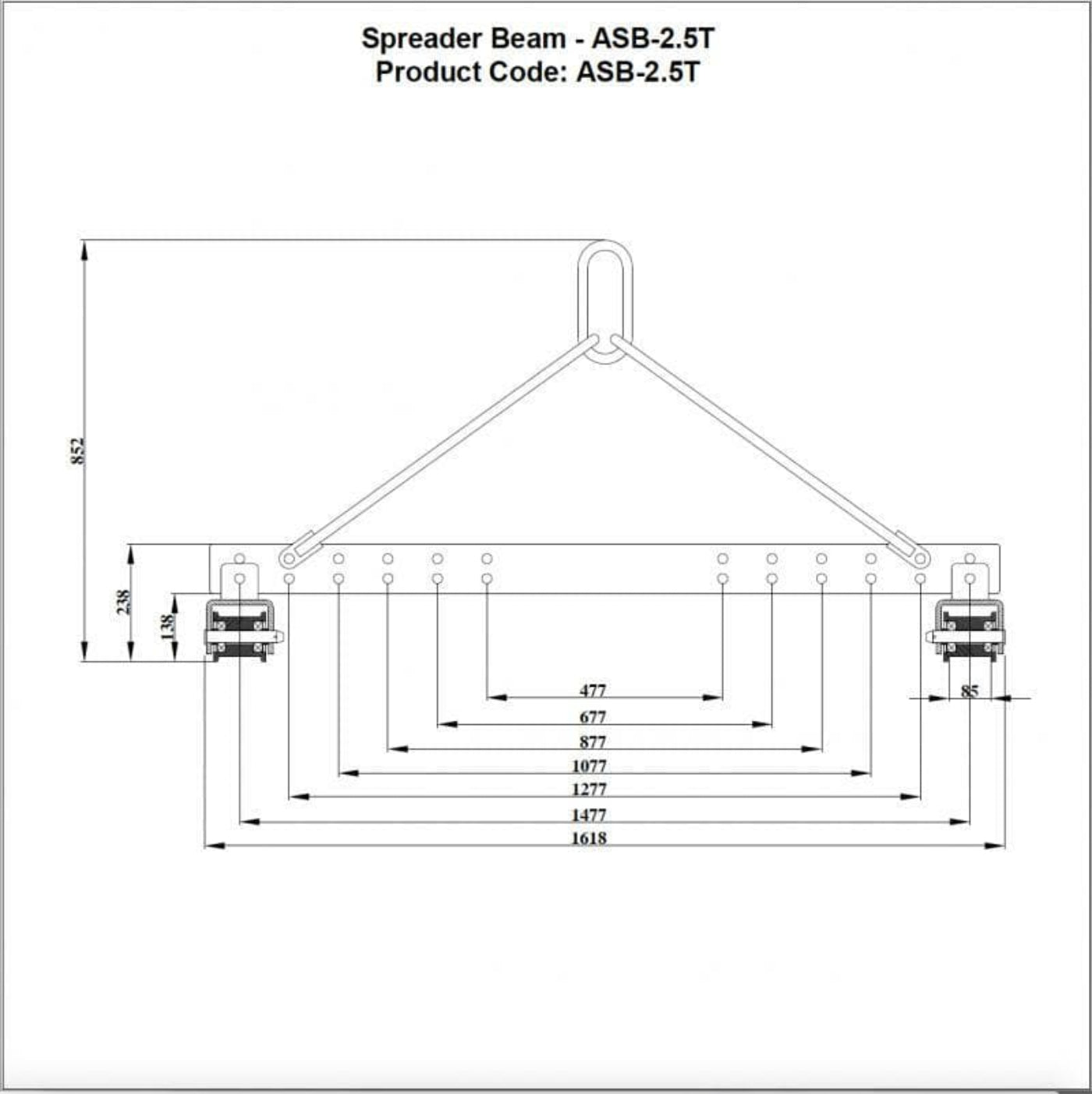 Aardwolf Spreader Bar - 2.5 Tons - ASB25T