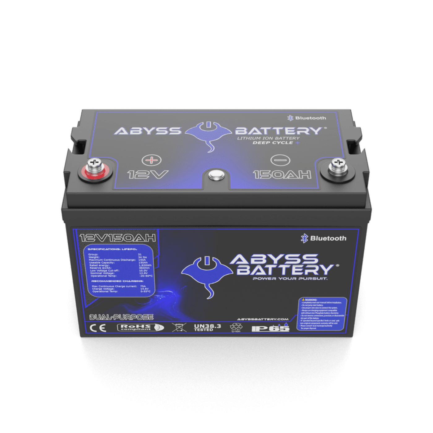 Abyss Battery 12v 150ah Dual Purpose Lithium Marine Battery - AB-12V150-BT