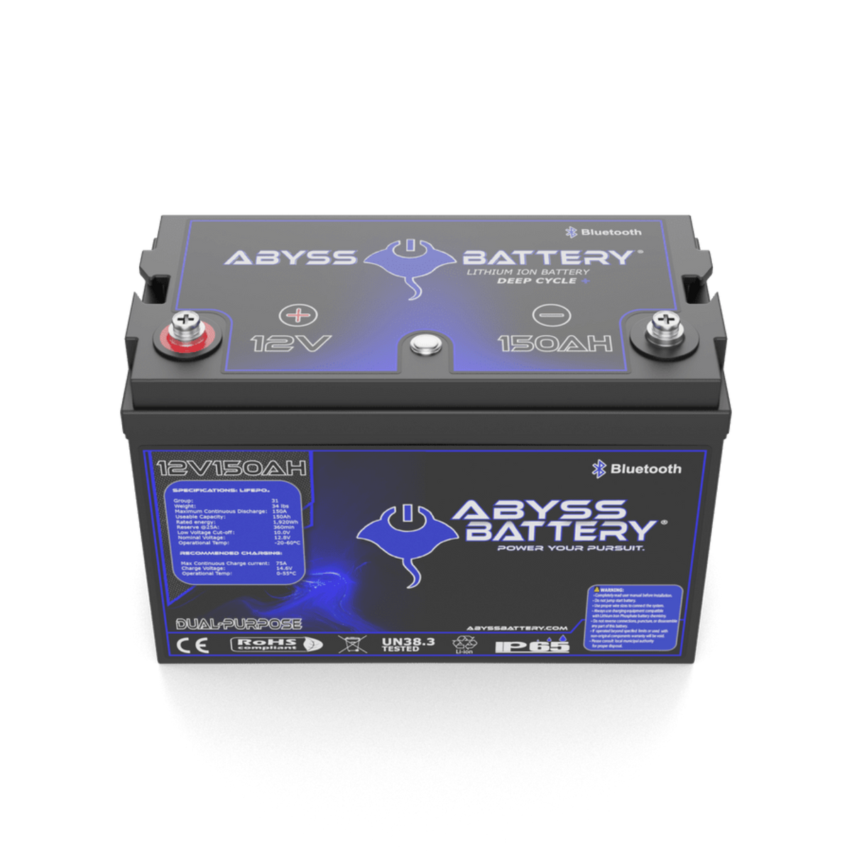 Abyss Battery 12v 150ah Dual Purpose Lithium Marine Battery - AB-12V150-BT