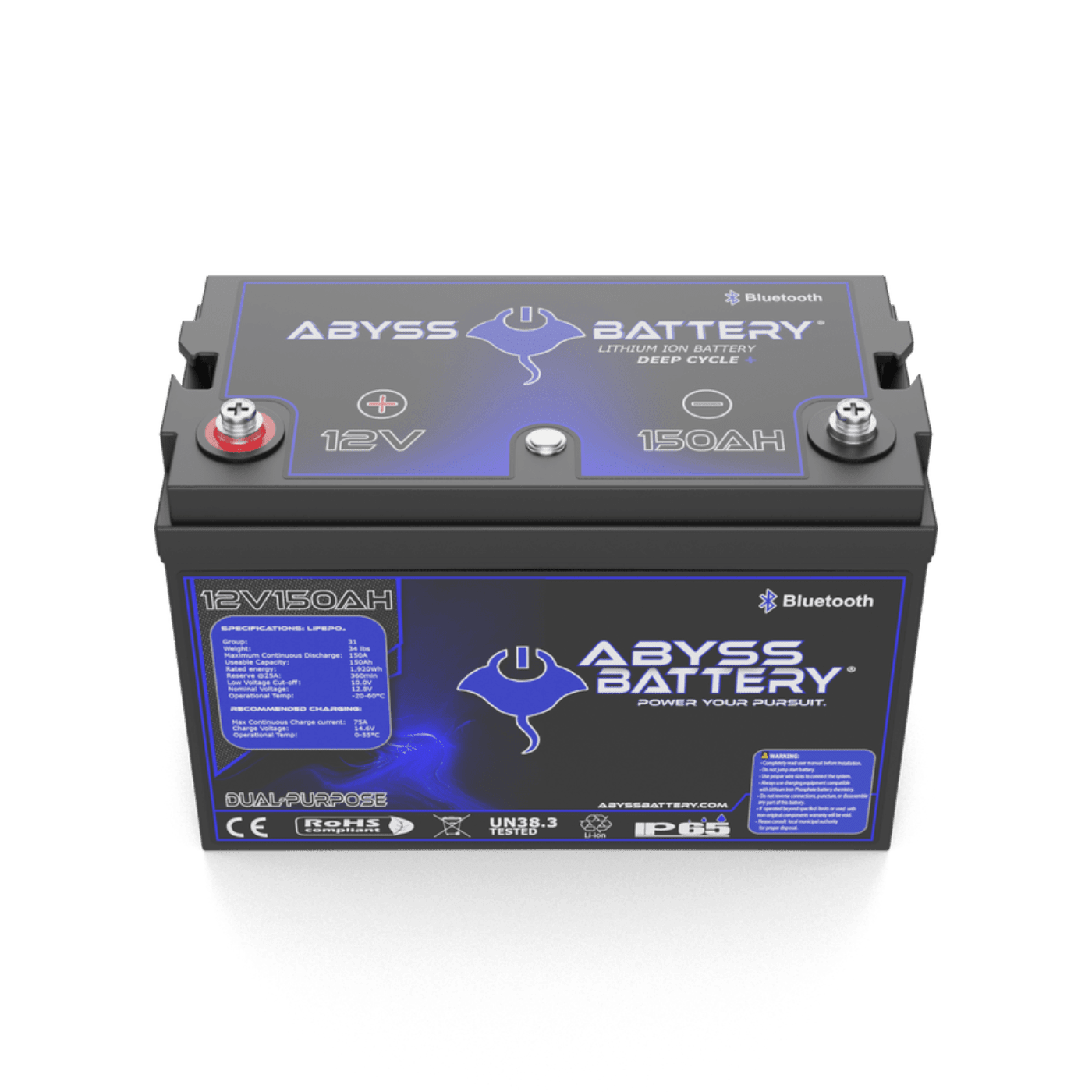 Abyss Battery 12v 150ah Dual Purpose Lithium Marine Battery - AB-12V150-BT