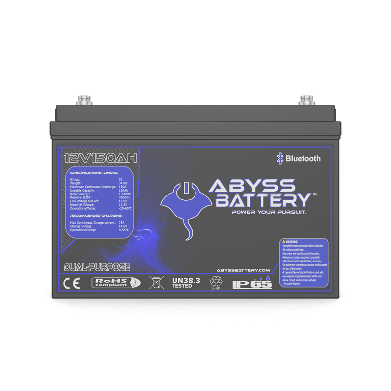 Abyss Battery 12v 150ah Dual Purpose Lithium Marine Battery - AB-12V150-BT