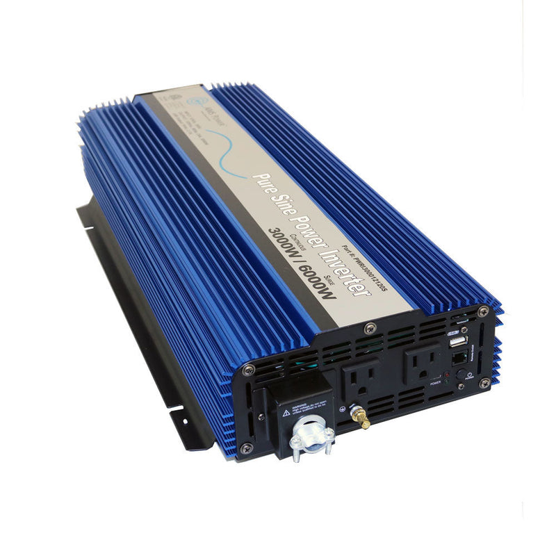 Aims Power 3000 Watt Pure Sine Inverter w/ USB & Remote Port UL Listed