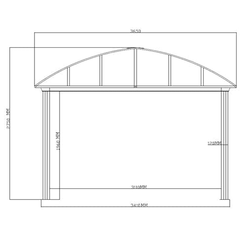 Aleko Aluminum Hardtop Gazebo with Removable Mesh Walls 12 x 12 Feet Brown - GZBHR02-AP