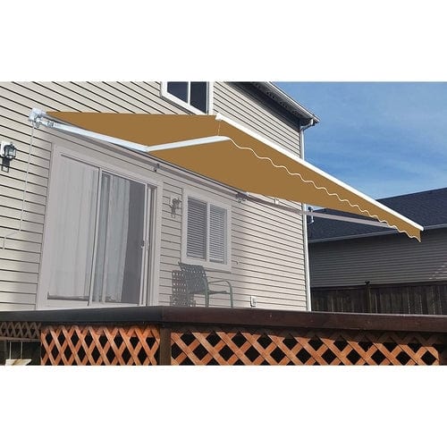 Aleko Motorized Retractable Patio Awning 16 x 10 Feet Sand - AWM16X10SAND31-AP