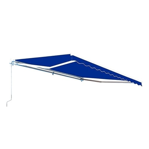 Aleko Motorized Retractable Patio Awning 16x10 Feet Blue - AWM16X10BLUE30-AP