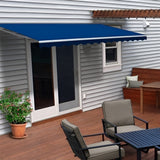 Aleko Motorized Retractable Patio Awning 16x10 Feet Blue - AWM16X10BLUE30-AP