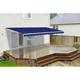 Aleko Motorized Retractable Patio Awning 16x10 Feet Blue - AWM16X10BLUE30-AP