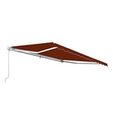 Aleko Motorized Retractable Patio Awning 16 x 10 Feet Burgundy - AWM16X10BURG37-AP