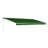 Aleko Motorized Retractable Patio Awning 16 x 10 Feet Green - AWM16X10GREEN39-AP