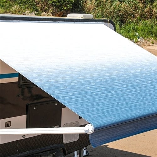 Aleko Motorized Retractable RV Awning 13 x 8 Feet Blue Fade - RVAWM13X8BLUE24-AP