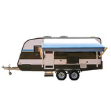 Aleko Motorized Retractable RV Awning 13 x 8 Feet Blue Fade - RVAWM13X8BLUE24-AP