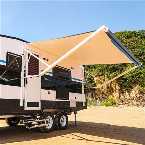 Aleko Motorized Retractable RV Awning 13 x 8 Feet Blue Fade - RVAWM13X8BLUE24-AP