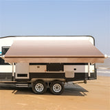 Aleko Motorized Retractable RV Awning 13 x 8 Feet Brown Fade - RVAWM13X8BRN13-AP