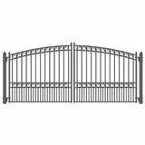 Aleko Steel Dual Swing Driveway Gate Paris Style 12 x 6 ft - DG12PARD-AP