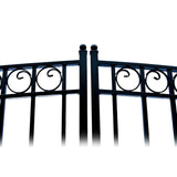 Aleko Steel Dual Swing Driveway Gate Paris Style 12 x 6 ft - DG12PARD-AP