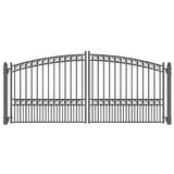 Aleko Steel Dual Swing Driveway Gate Paris Style 16 x 6 ft - DG16PARD-AP