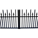 Aleko Steel Dual Swing Driveway Gate Prague Style 12 x 6 ft - DG12PRAD-AP