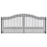 Aleko Steel Dual Swing Driveway Gate Prague Style 12 x 6 ft - DG12PRAD-AP