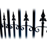 Aleko Steel Dual Swing Driveway Gate Venice Style 12 x 6 ft - DG12VEND-AP