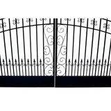 Aleko Steel Dual Swing Driveway Gate Venice Style 12 x 6 ft - DG12VEND-AP