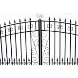 Aleko Steel Dual Swing Driveway Gate Venice Style 12 x 6 ft - DG12VEND-AP