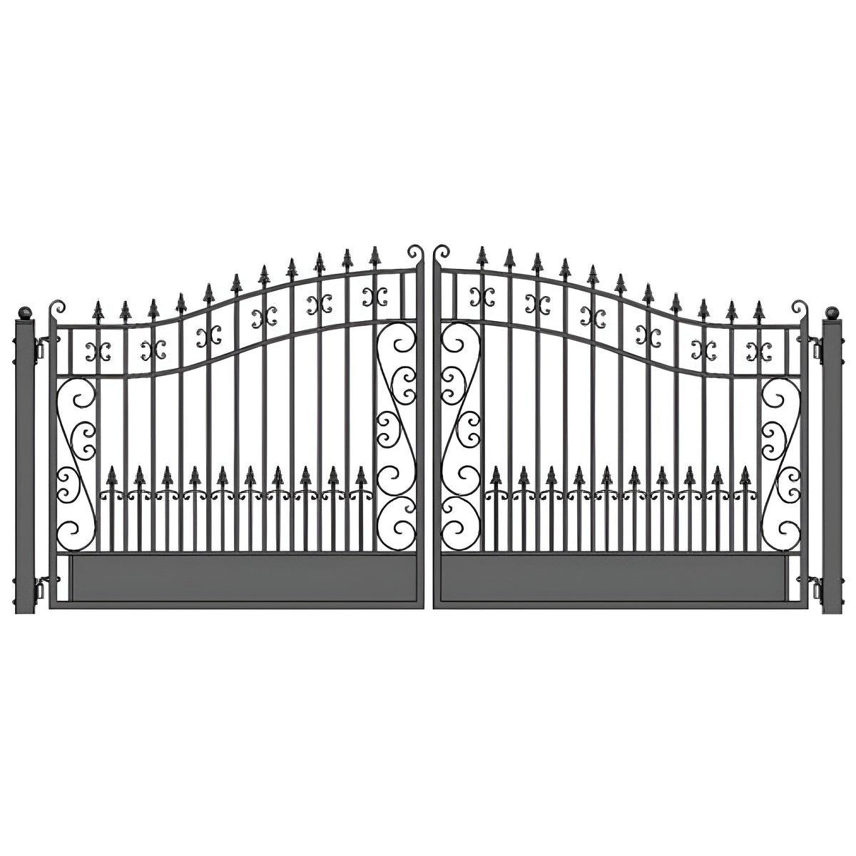 Aleko Steel Dual Swing Driveway Gate Venice Style 12 x 6 ft - DG12VEND-AP