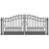 Aleko Steel Dual Swing Driveway Gate Venice Style 12 x 6 ft - DG12VEND-AP