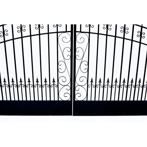 Aleko Steel Dual Swing Driveway Gate Venice Style 14 x 6 ft - DG14VEND-AP