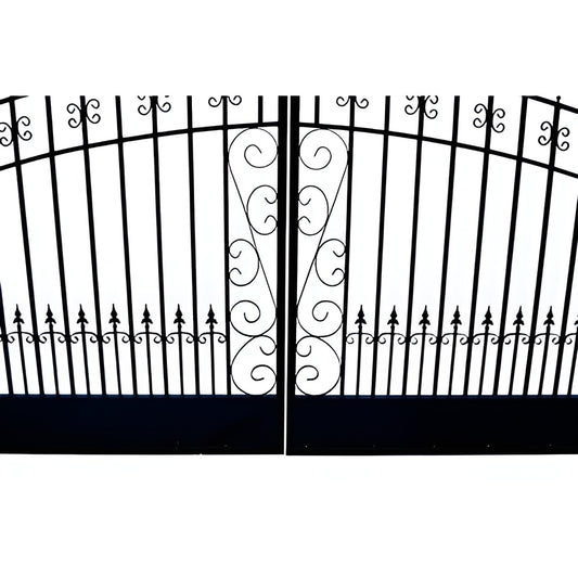 Aleko Steel Dual Swing Driveway Gate Venice Style 14 x 6 ft - DG14VEND-AP