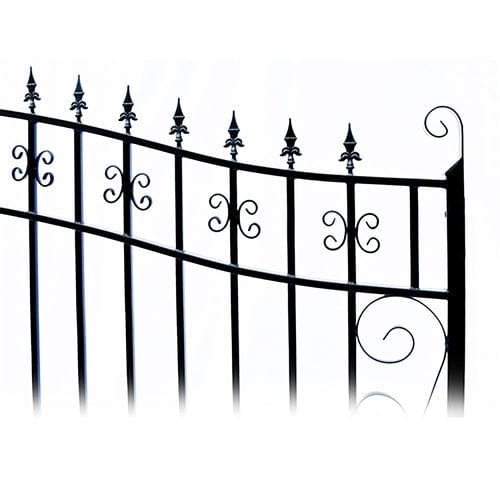 Aleko Steel Dual Swing Driveway Gate Venice Style 14 x 6 ft - DG14VEND-AP