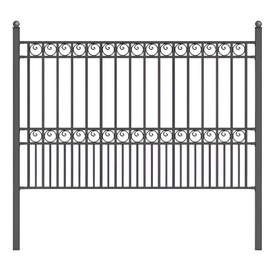 Aleko Steel Fence Paris Style 8 x 5 Ft - FENCEPAR-AP