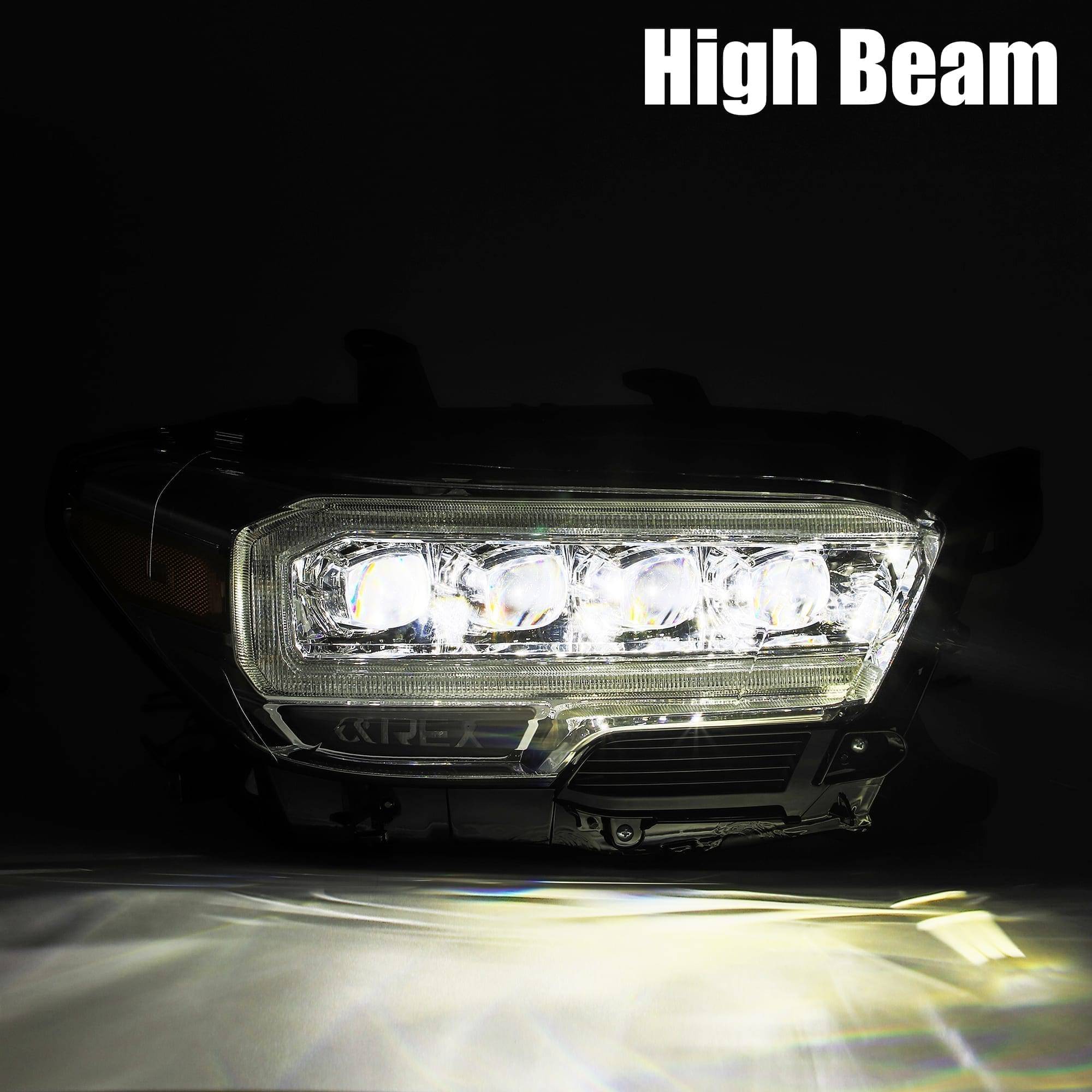 Alpharex Nova-Series Led Projector Headlights Chrome 2023-2016 Toyota Tacoma - 880706