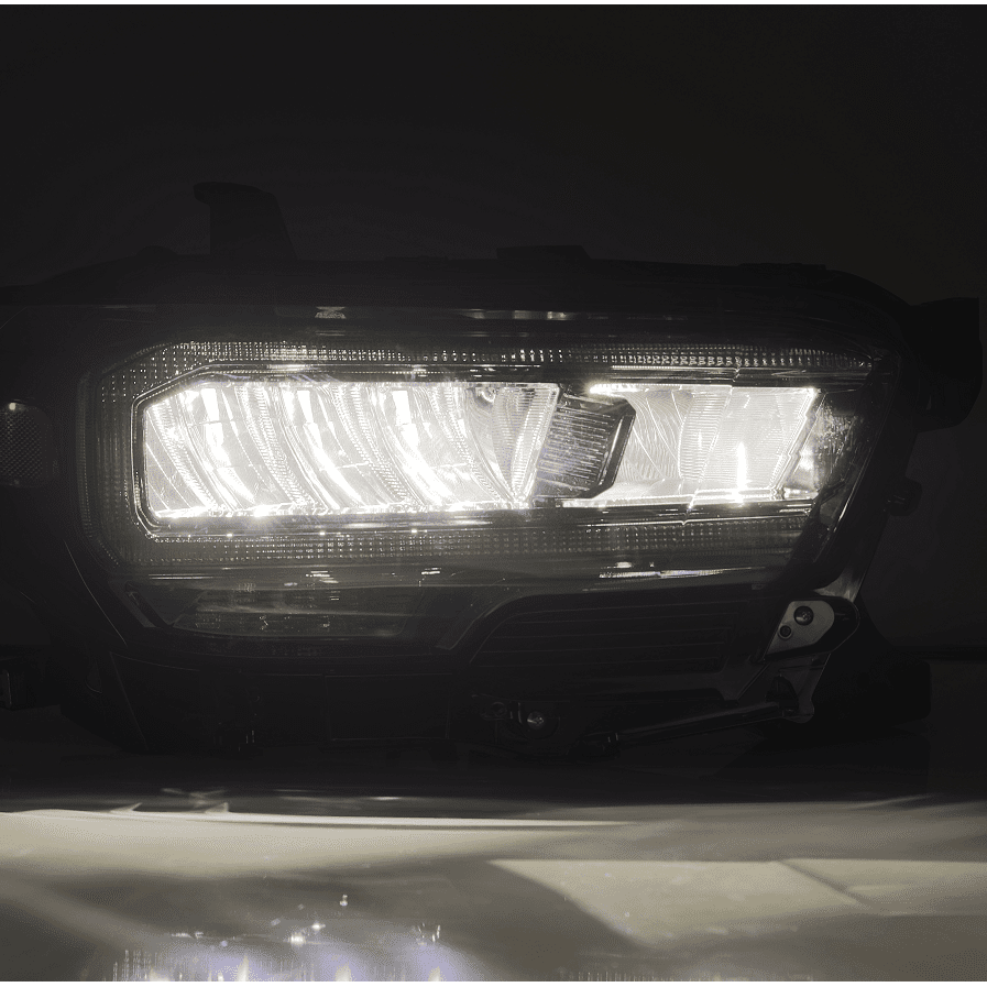 Alpharex Trd Reflector Style Led Headlights Alpha-Black 2023-2016 Toyota Tacoma - Ahl-Tt16-L-Sa-Lb+810015