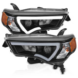 Anzo Black Plank Style Projector Headlights - 2024-2014 Toyota 4runner -111416