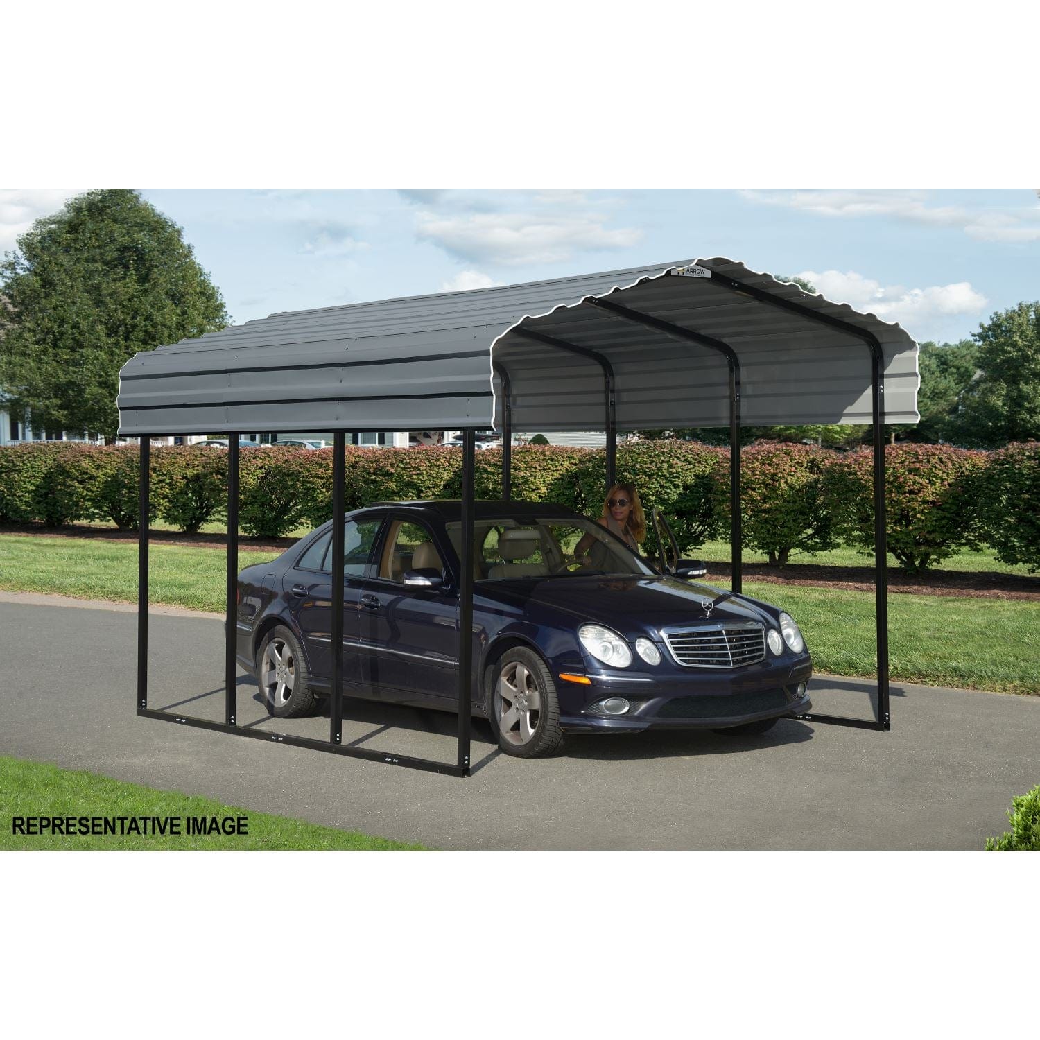 Arrow | Carport 10x20x9 ft Charcoal CPHC102009